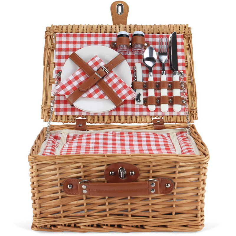 Panier de pique-nique en osier avec compartiment isolé