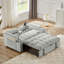 Versatile foldable sofa bed, modern sofa, pull-out bed with adjustable back and usb port, comfy couch-116240291