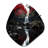 Grey And Red Waterfall Of Eternity II - Nebula Shape Unique Waterfall Wall Clock-106199384