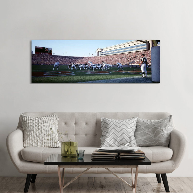 Football Game, Soldier Field, Chicago, Illinois, USA - Wrapped Canvas Panoramic Print, 182.88 cm H x 60.96 cm W
