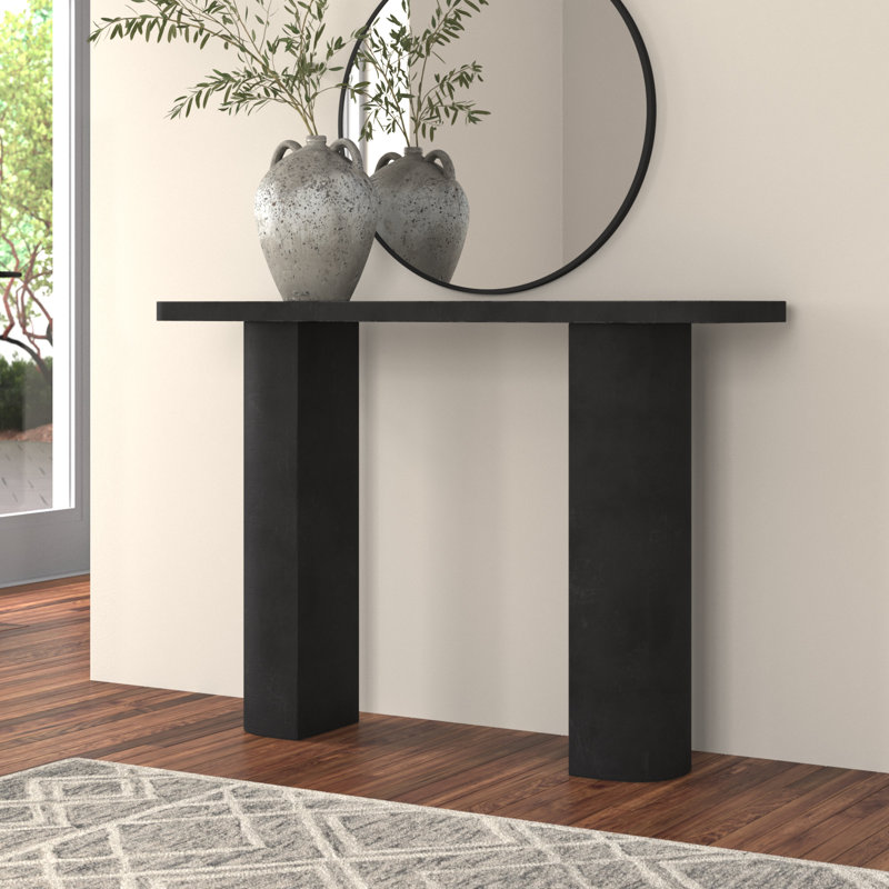 Moscow 50'' Solid Wood Console Table, Matte Black