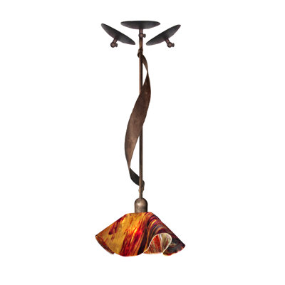 Cowes Handcrafted Glass 1-Light Pendant