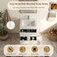  Meuble-lavabo flottant blanc minimaliste 24 po avec lavabo en résine intégré et tiroirs en U-221576893