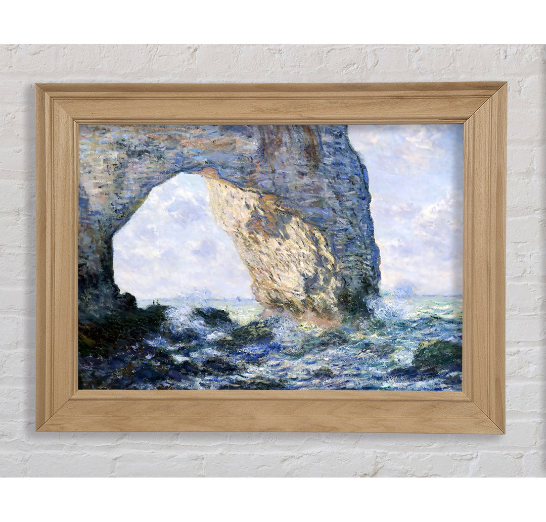 Monet Die Manneporte - Einzelner Bilderrahmen Kunstdrucke