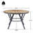 Indoor Dining Round Table With Metal Legs