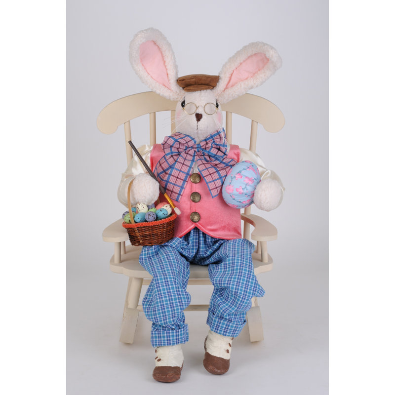 Artist Bunny with Chair