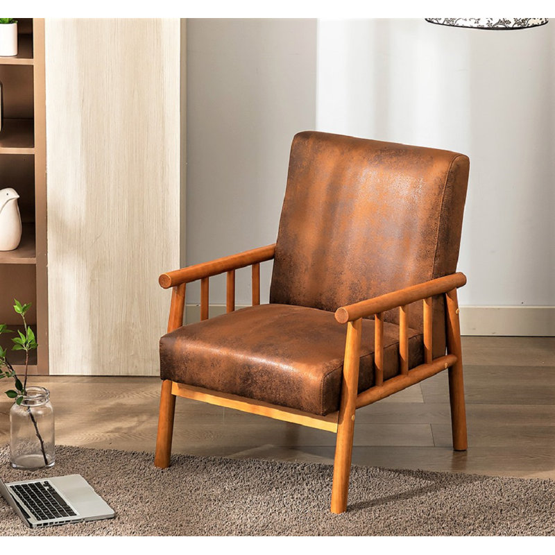 Goedeck Upholstered Armchair, Light Brown