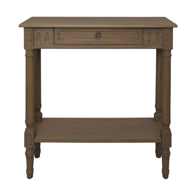 31.5" Narrow Wood Console Table With Drawer