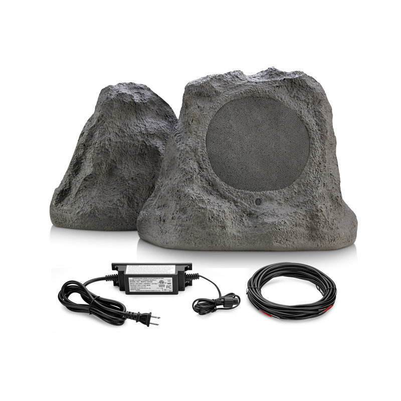 Ensemble de 2 pierres de jardin, Gris ardoise