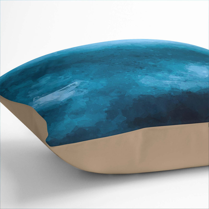 Moody Skies Cushion with Filling, 40cm H x 40cm W x 15cm D, Stone