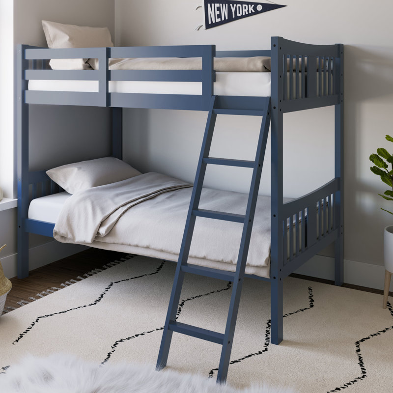 Lit superposé simple Caribou, Bleu marine