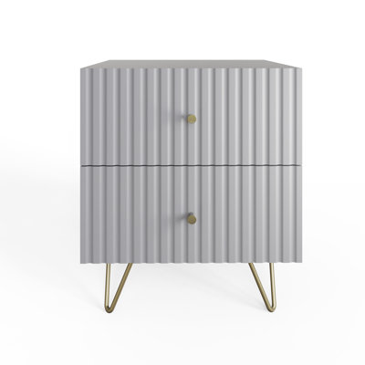 Alipio 40cm W Manufactured Wood Bedside Table
