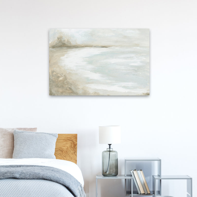 Brise - paysages côtiers, art blanc neutre, H 24 po x l 36 po