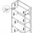 No component folding bookshelf storage rack 4 -layer retro multi -function storage rack