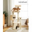 Tour pour chat avec poteau à griffer, tour d'escalade pour chat de 51 pouces avec cage à chat pour chats d'intérieur, chatons, arbre à chat avec planche à gratter, plateformes de jeu à plusieurs niveaux-740176325