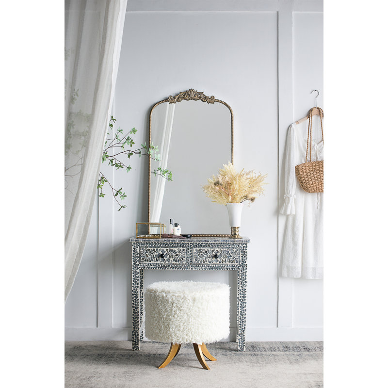 Arch Mirror Baroque, Gold, 66" X 36"