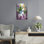 Art mural en métal «White Kitty and Flowers» par Holly McGee par Red Barrel Studio®