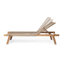 Ensemble de chaise longue en corde d'acacia inclinable réglable