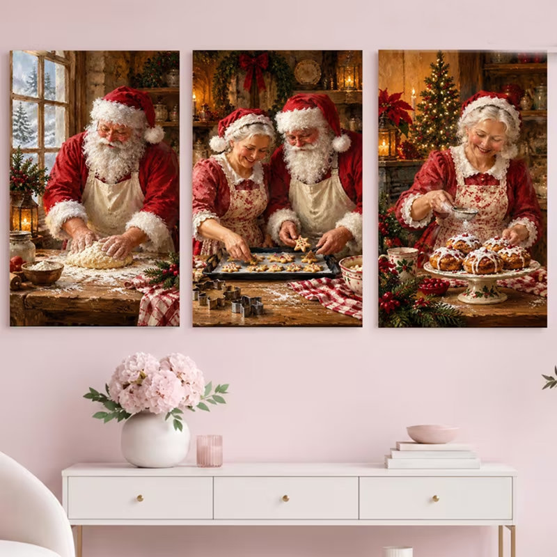 3 Piece Wrapped Canvas Wall Art, 75cm H x 50cm W