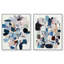 Ensemble de décorations murales abstraites à motif d'acrylique et de pétales par Art Remedy, cadre doré, 20 x 24-623630511-623630510