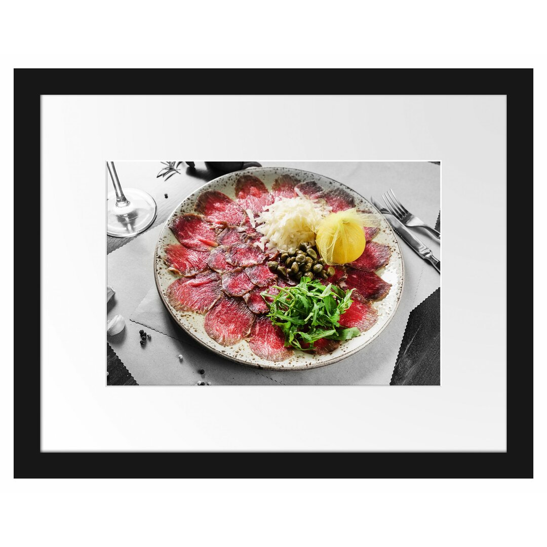 Gerahmtes Poster Appetitliches Carpaccio