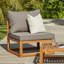 Rimasha Wooden Garden Armchair with 2-Seater Sofa & Coffee Table Set - Natural-2068297524-2068020591