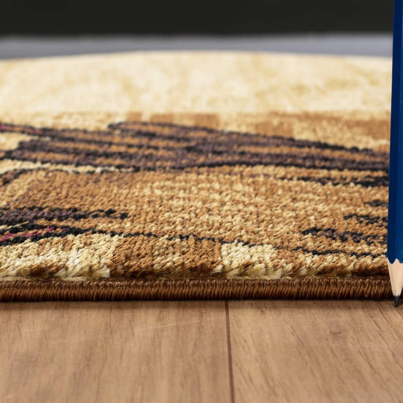 2 pi 7 po Tapis beige X 3, matériau en polypropylène, envers en jute, teinture, pour circulation élevée et matériau compatible avec les animaux domestiques