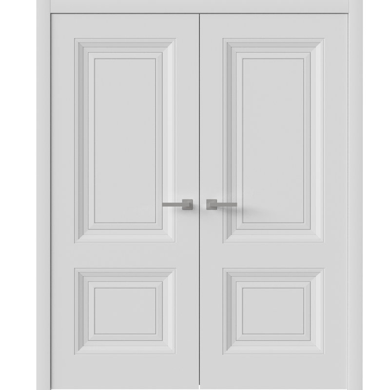 Portes intérieures intérieures | Blanc ESSENTIEL 1222 | Cadre de panneau intérieur en bois massif | Portes de chambre à coucher pour garde-robe