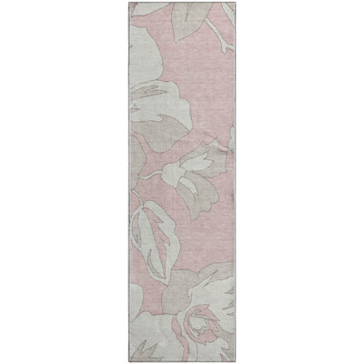 Premium Machine Washable Prisco Pink Rug