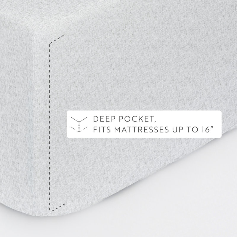 Ensemble de draps en microfibre Simply Soft ™, Grand, Chambray blanc