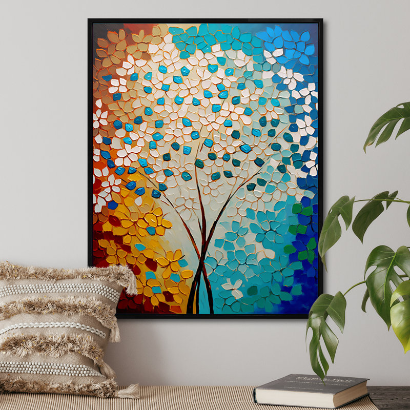 «Bright Blossoming Minimal Wildflowers V», reproduction sur toile, H 44 po x l 34 po x P 1,5 po