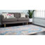 Tapis bleu / beige / orange Leanora Southwestern-910136262