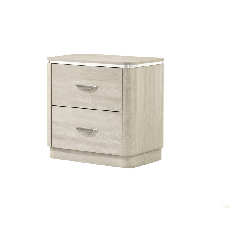 Table de chevet 1Pc de style contemporain avec tiroirs à queue d'aronde anglaise