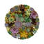 Sous-verres ronds succulents en cuir végétalien blanc-119015174