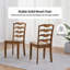 36" High Classic Ladder Back Design Solid Wood Traditional Country Farmhouse Side Chair-493332848-493332851