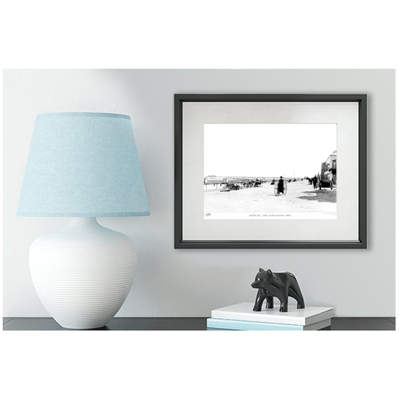 Redcar, The Esplanade 1886 - Single Picture Frame Print, 28cm H x 36cm W x 2.3cm D