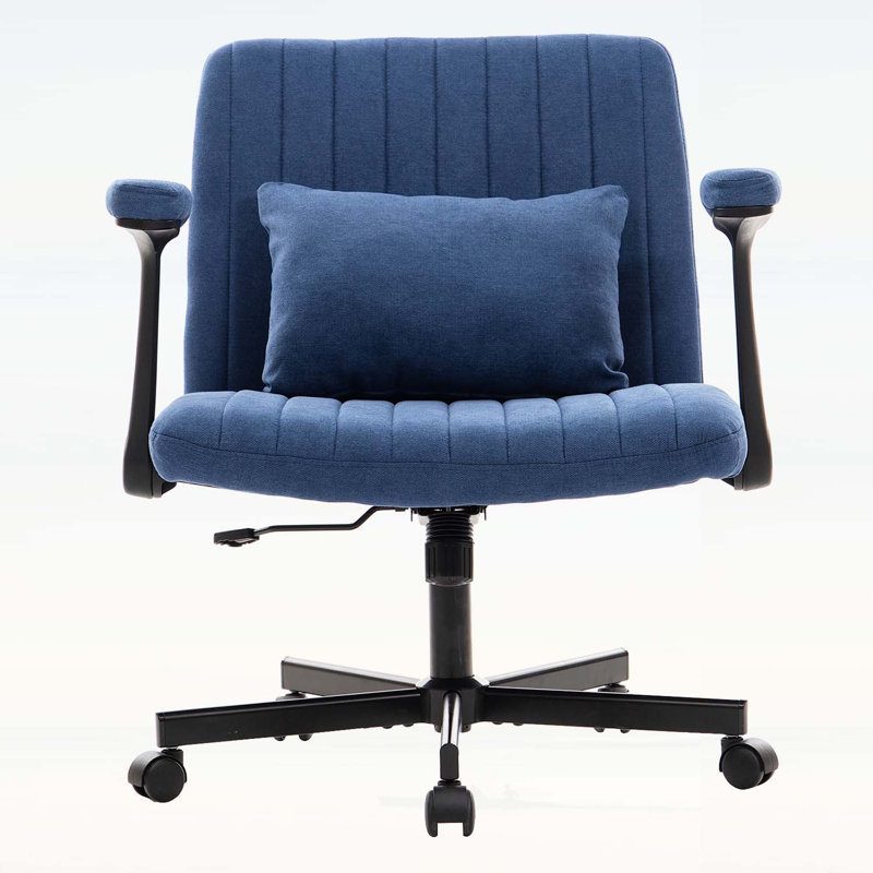 Chaise de bureau ergonomique à roulettes, Bleu