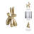 Jaciyah Modern Metal Figurines Aluminum Abstract Animal Design 8" Tall Gold Finish Decorative Accent for Home Office Living Room Shelf or Table Display Set of 2