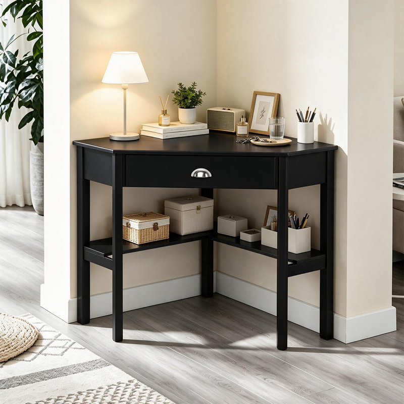 Bureau en coin Aust, Noir