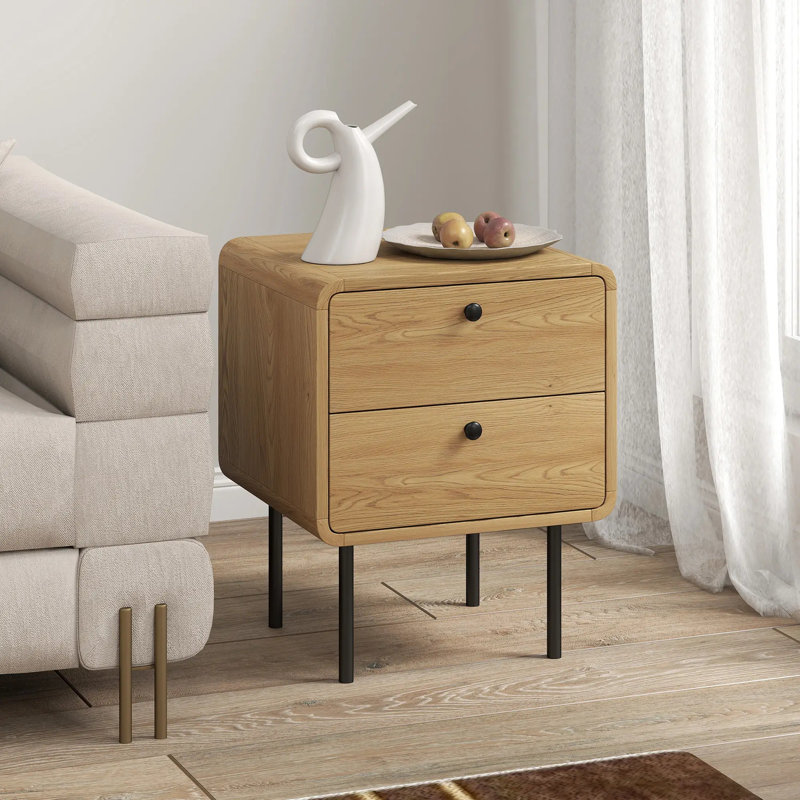 40cm W Steel Bedside Table