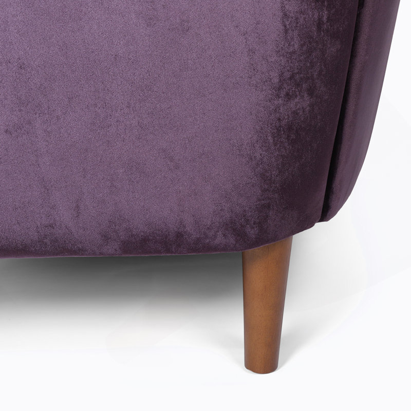 Canapé 3 places (mauve), Velours mauve / mauve
