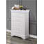 Commode à cinq tiroirs en bois massif avec éclairage DEL Creshawn-853534657