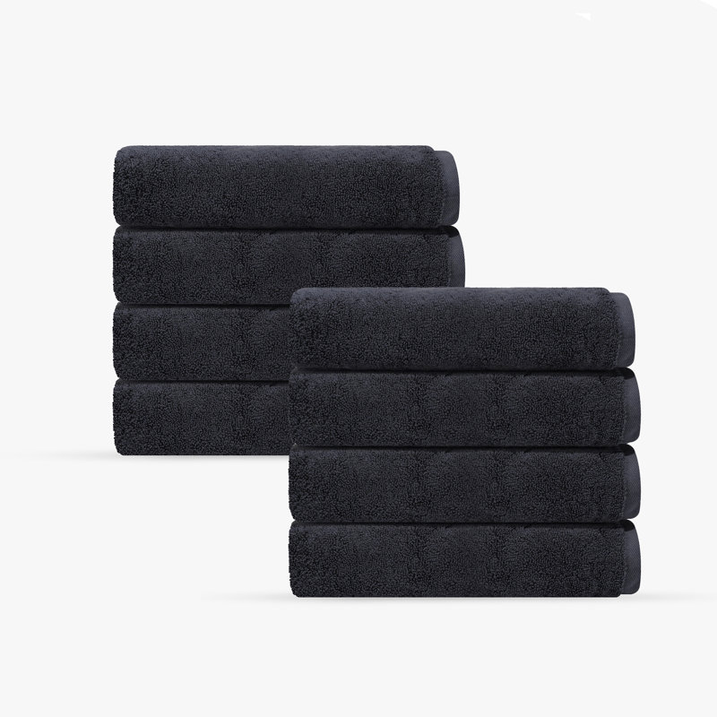Ensemble de 8 serviettes Mac, Gris anthracite