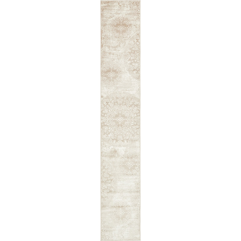 Brandt Floral Area Rug, Runner 2' x 13'1", Beige 