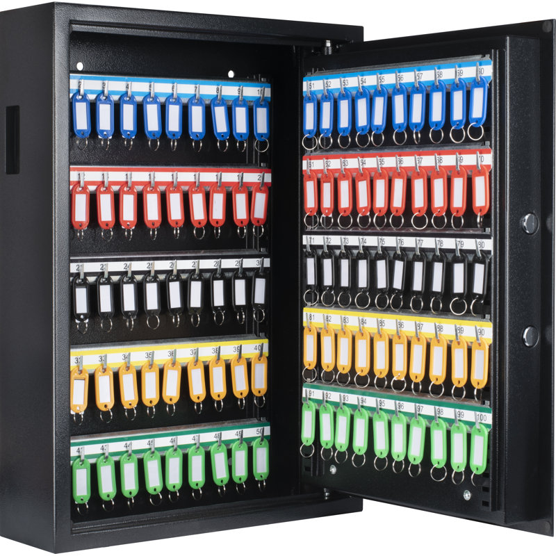 100 KEYS KEYPAD WALL KEY SAFE BLACK