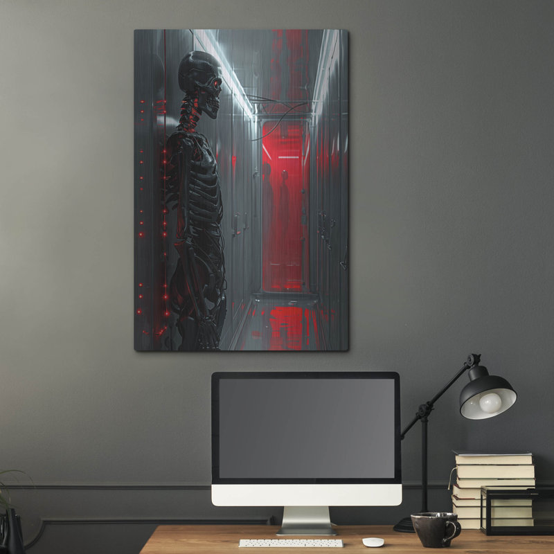 Art mural en métal «Haunted Cryosleep» par r3darch0n, H 36 po x l 24 po