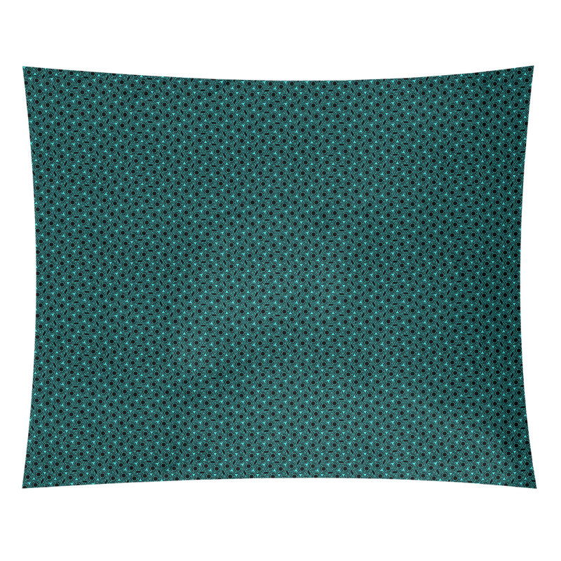 Tapisserie murale à treillis hexagonal, H 27,5 po x l 37,5 po, Vert