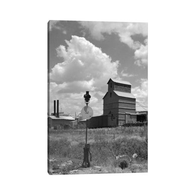 1920s-1930s Canadian Texas Panhandle Grain Elevator by Vintage Images - Wrapped Canvas Print