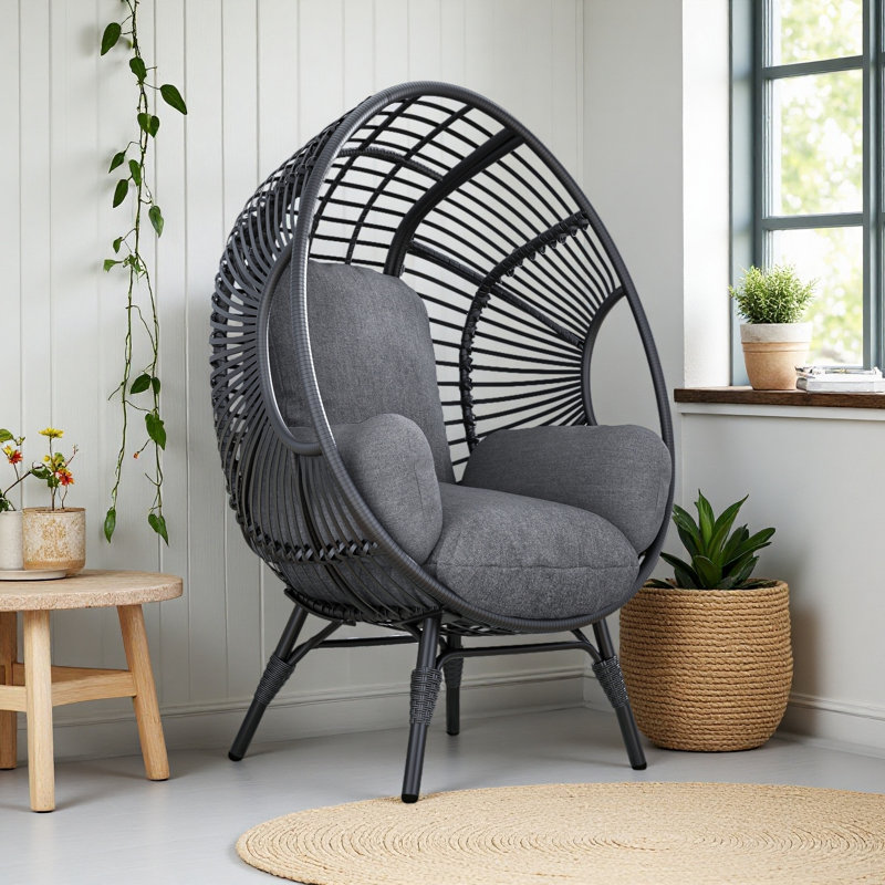Fauteuil de patio New Style, Gris foncé