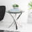 Ehlert Cross Legs Glass Top End Table-476728088
